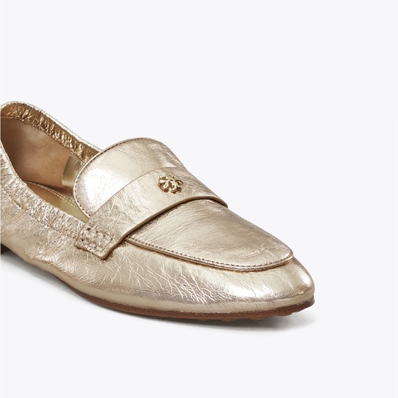 Tory Burch Gold Ballet Loafer Flats - Picture 5 of 7